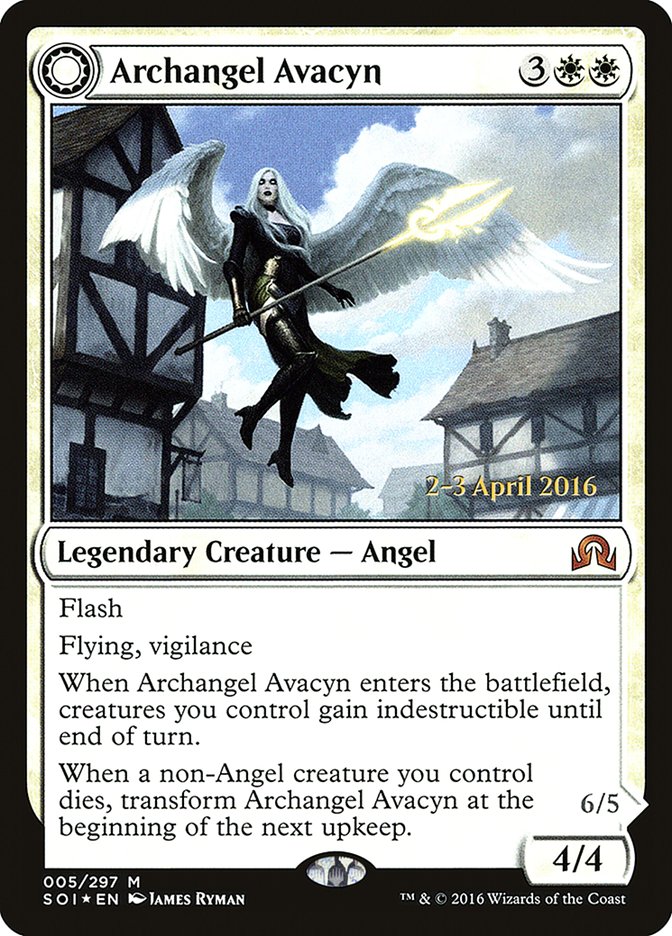 Archangel Avacyn // Avacyn, the Purifier [Shadows over Innistrad Prerelease Promos] | Gamer Loot