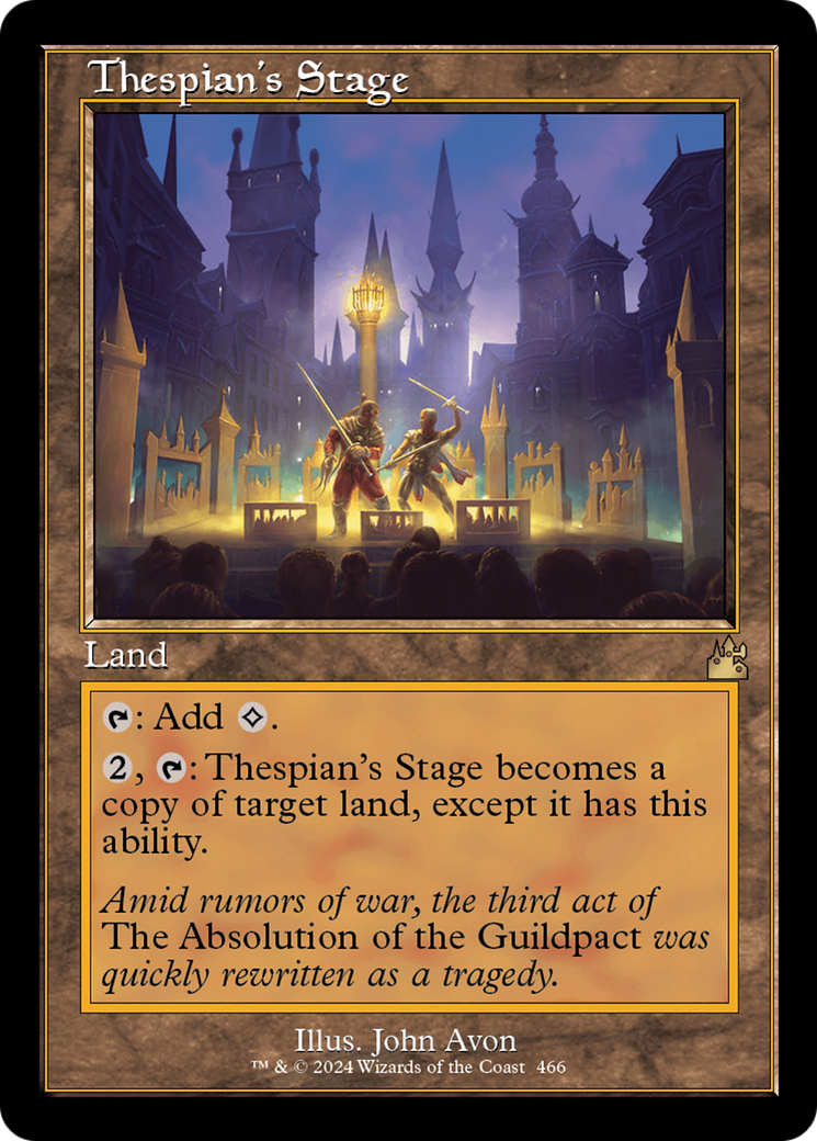 Thespian's Stage (Retro Frame) [Ravnica Remastered] | Gamer Loot