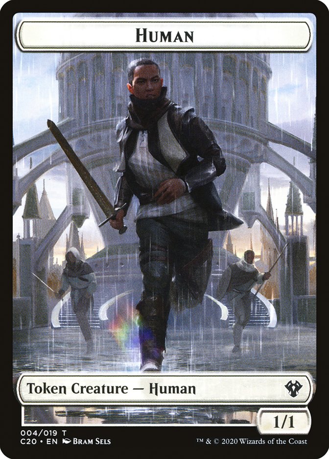 Human // Treasure Double-sided Token [Commander 2020 Tokens] | Gamer Loot