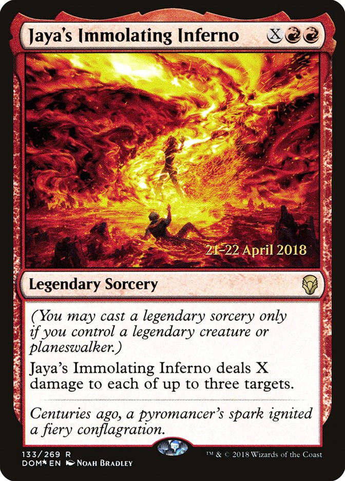 Jaya's Immolating Inferno  [Dominaria Prerelease Promos] | Gamer Loot