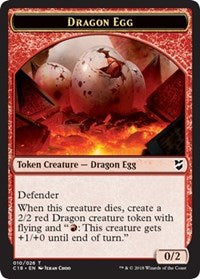 Dragon Egg // Dragon Double-sided Token [Commander 2018 Tokens] | Gamer Loot
