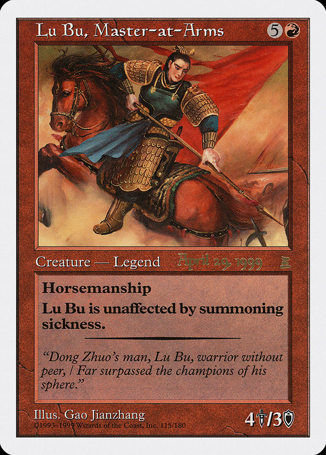 Lu Bu, Master-at-Arms (April 29, 1999) [Portal Three Kingdoms Promos] | Gamer Loot