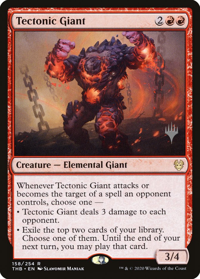 Tectonic Giant (Promo Pack) [Theros Beyond Death Promos] | Gamer Loot