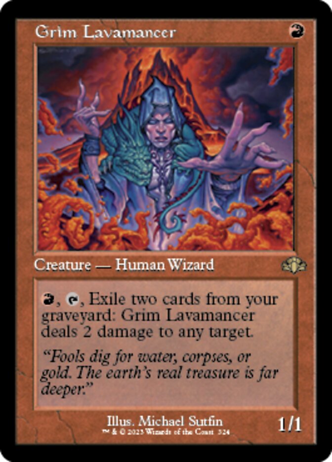 Grim Lavamancer (Retro) [Dominaria Remastered] | Gamer Loot