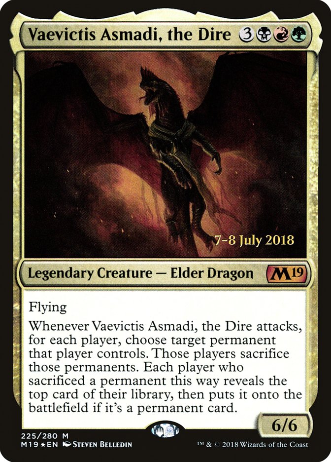 Vaevictis Asmadi, the Dire  [Core Set 2019 Prerelease Promos] | Gamer Loot