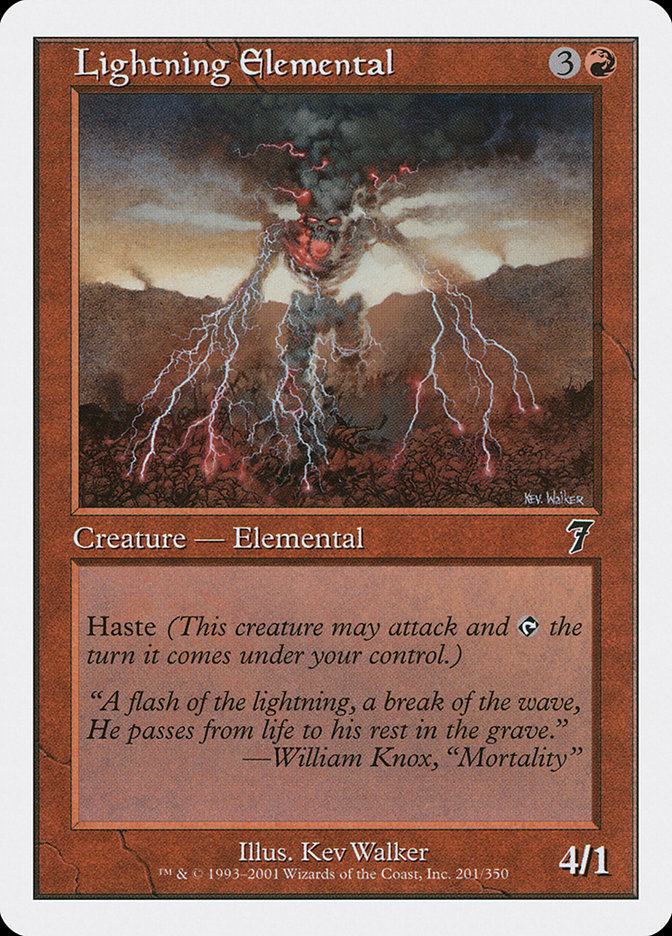 Lightning Elemental [Seventh Edition] | Gamer Loot