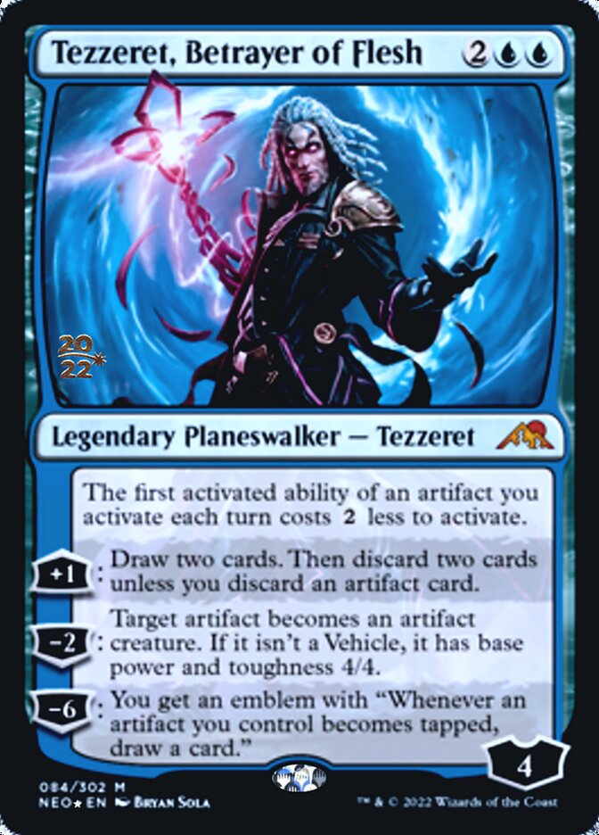 Tezzeret, Betrayer of Flesh [Kamigawa: Neon Dynasty Prerelease Promos] | Gamer Loot