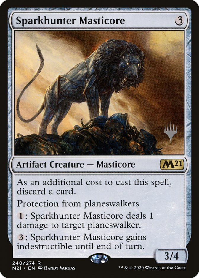 Sparkhunter Masticore (Promo Pack) [Core Set 2021 Promos] | Gamer Loot