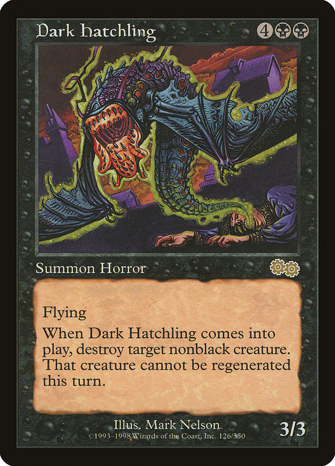 Dark Hatchling [Urza's Saga] | Gamer Loot