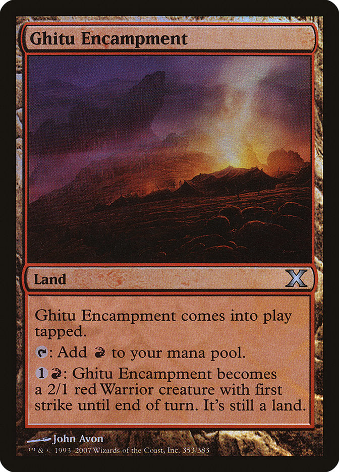 Ghitu Encampment (Premium Foil) [Tenth Edition] | Gamer Loot