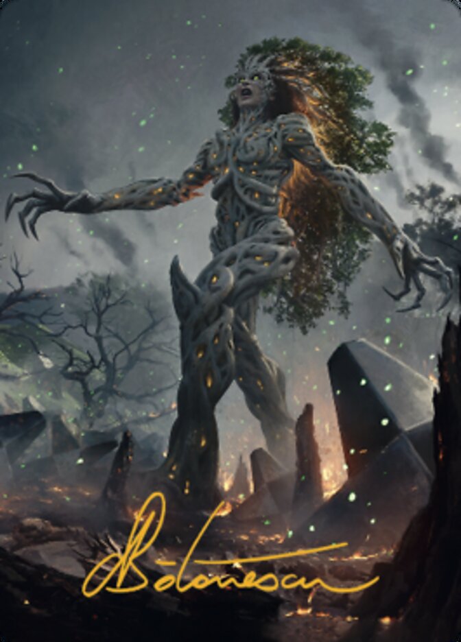 Titania, Gaea Incarnate Art Card (Gold-Stamped Signature) [The Brothers' War Art Series] | Gamer Loot