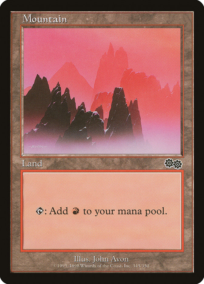 Mountain (345) [Urza's Saga] | Gamer Loot