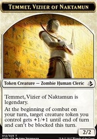 Temmet, Vizier of Naktamun // Zombie Token [Amonkhet Tokens] | Gamer Loot