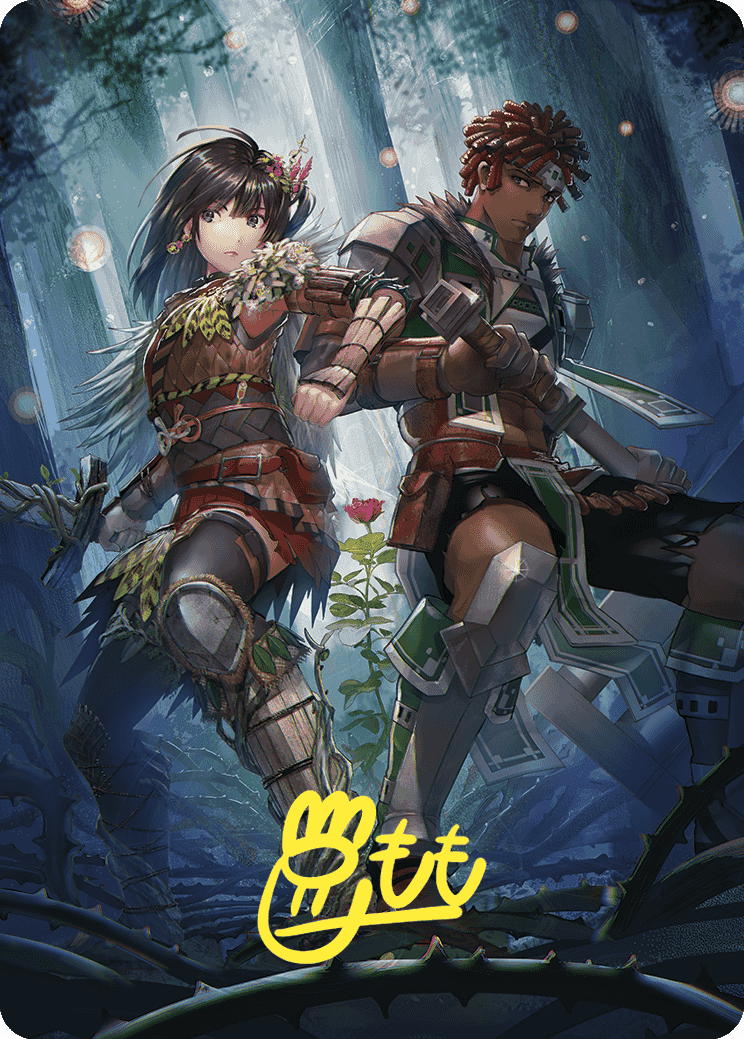 Defense of the Heart Art Card (Gold-Stamped Signature) [Wilds of Eldraine Art Series] | Gamer Loot