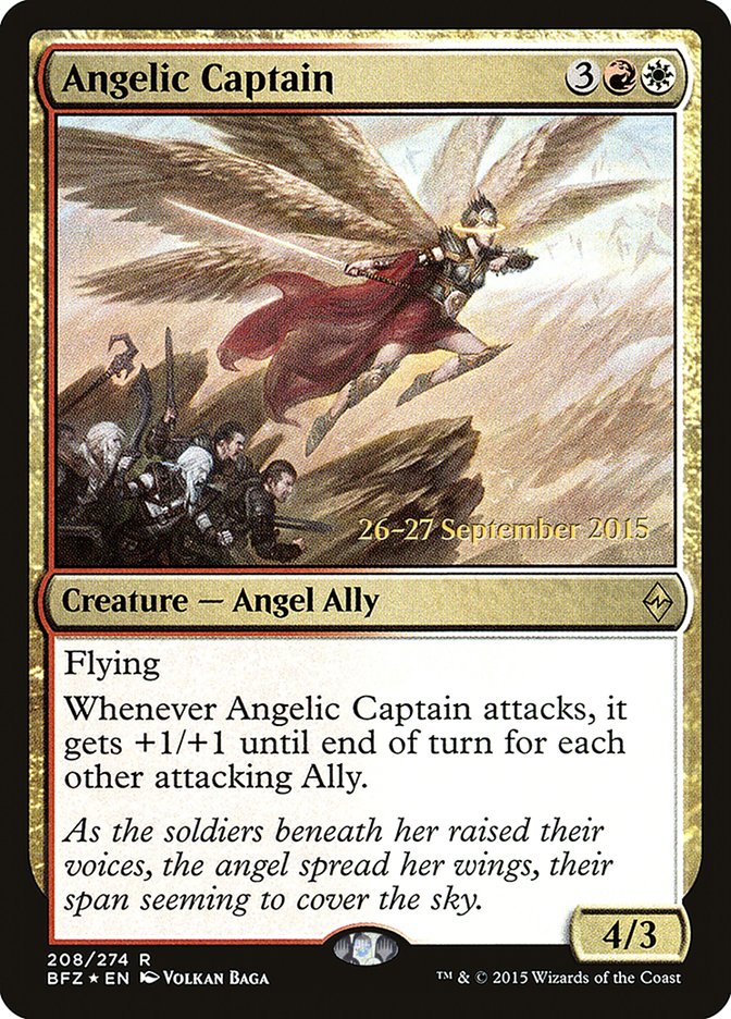 Angelic Captain  [Battle for Zendikar Prerelease Promos] | Gamer Loot