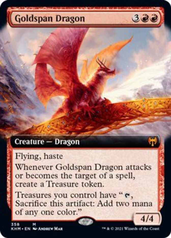 Goldspan Dragon (Extended Art) [Kaldheim] | Gamer Loot