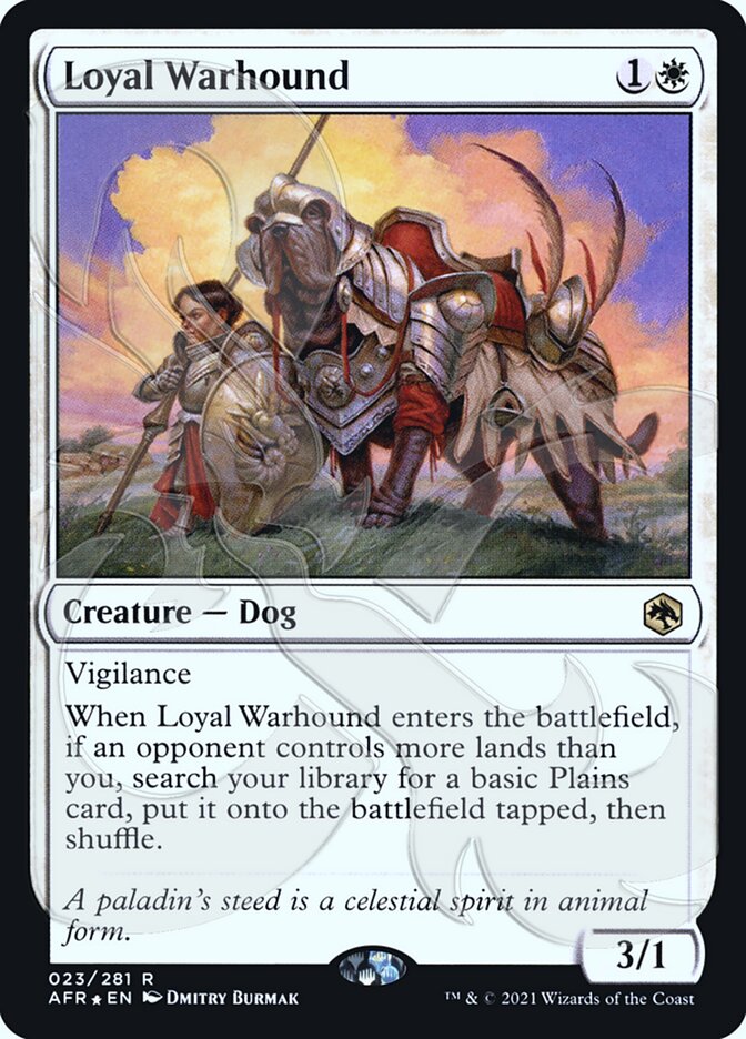 Loyal Warhound (Ampersand Promo) [Dungeons & Dragons: Adventures in the Forgotten Realms Promos] | Gamer Loot