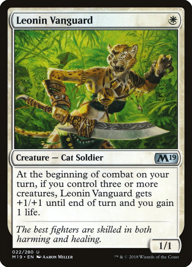 Leonin Vanguard [Core Set 2019] | Gamer Loot