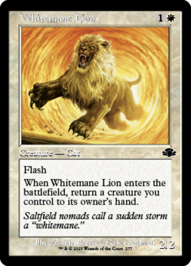 Whitemane Lion (Retro) [Dominaria Remastered] | Gamer Loot