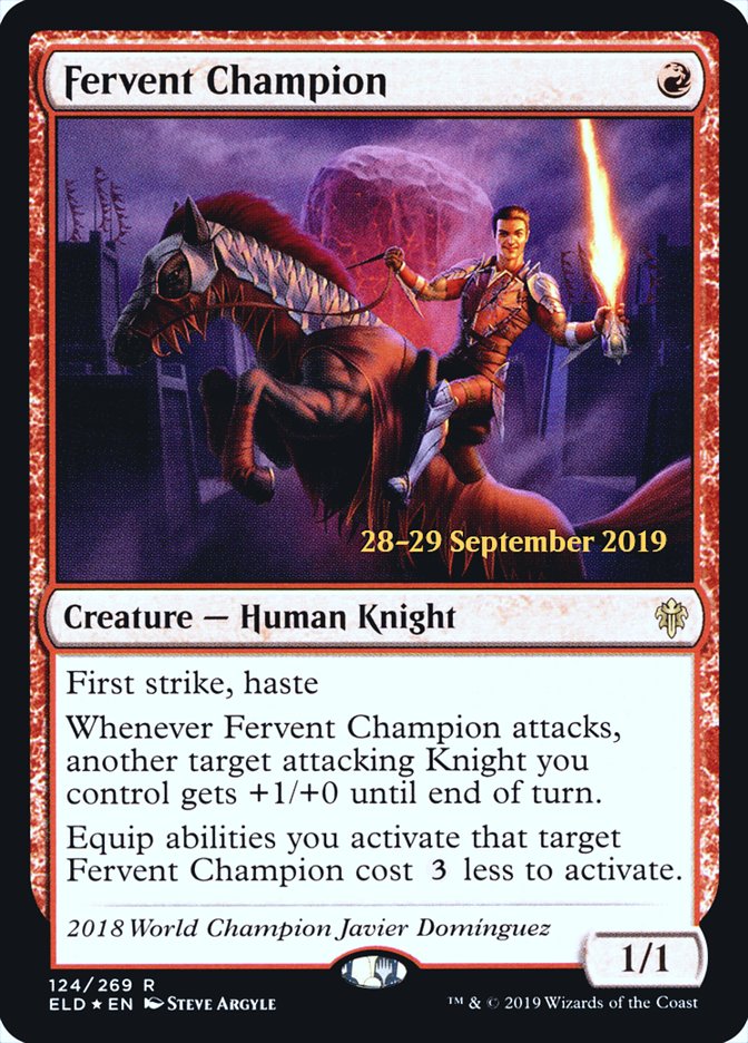 Fervent Champion  [Throne of Eldraine Prerelease Promos] | Gamer Loot