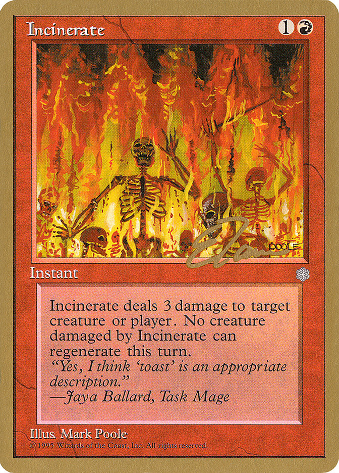 Incinerate (Eric Tam) [Pro Tour Collector Set] | Gamer Loot