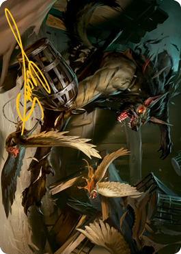 Wing Shredder Art Card (Gold-Stamped Signature) [Innistrad: Midnight Hunt Art Series] | Gamer Loot