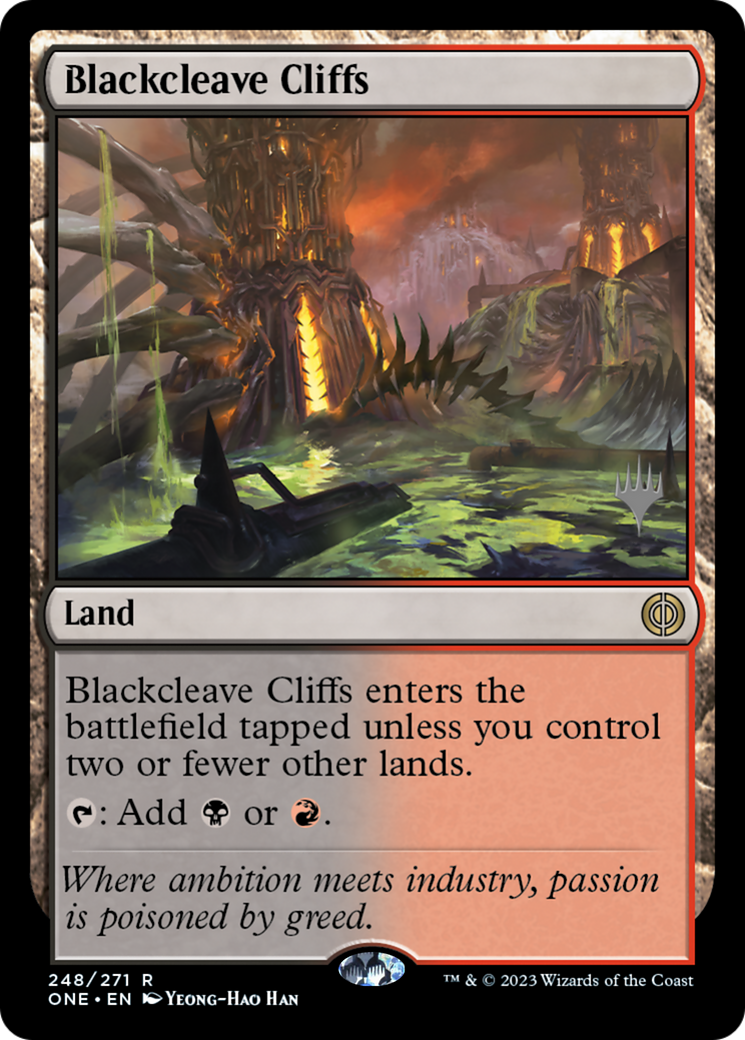 Blackcleave Cliffs (Promo Pack) [Phyrexia: All Will Be One Promos] | Gamer Loot