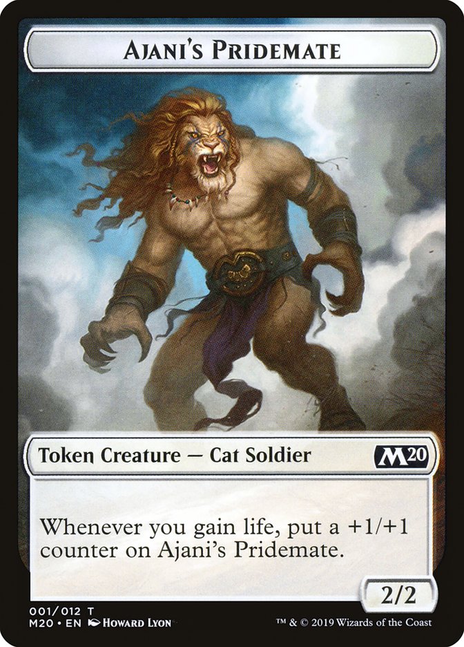 Ajani's Pridemate [Core Set 2020 Tokens] | Gamer Loot