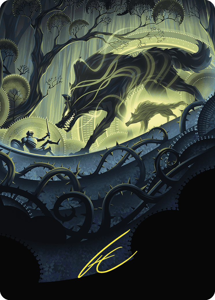 Unnatural Growth Art Card (Gold-Stamped Signature) [Wilds of Eldraine Art Series] | Gamer Loot