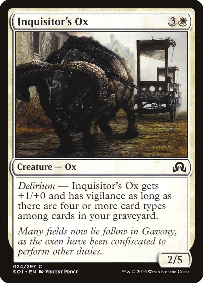 Inquisitor's Ox [Shadows over Innistrad] | Gamer Loot