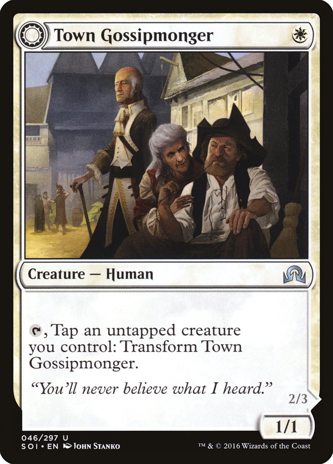 Town Gossipmonger // Incited Rabble [Shadows over Innistrad] | Gamer Loot