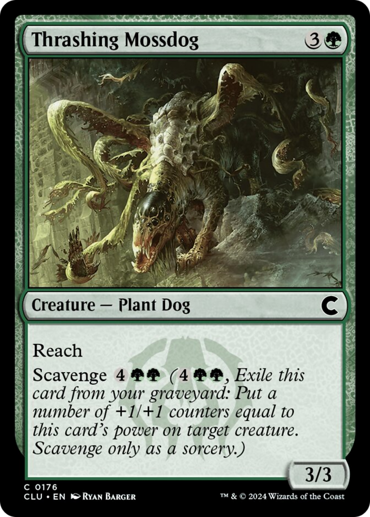 Thrashing Mossdog [Ravnica: Clue Edition] | Gamer Loot