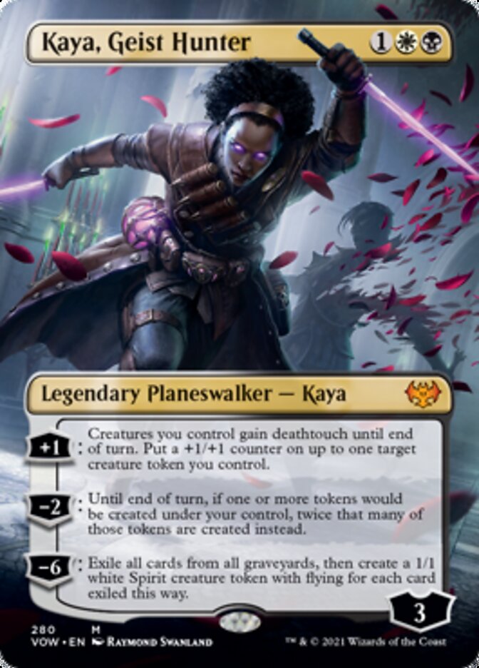 Kaya, Geist Hunter (Borderless) [Innistrad: Crimson Vow] | Gamer Loot