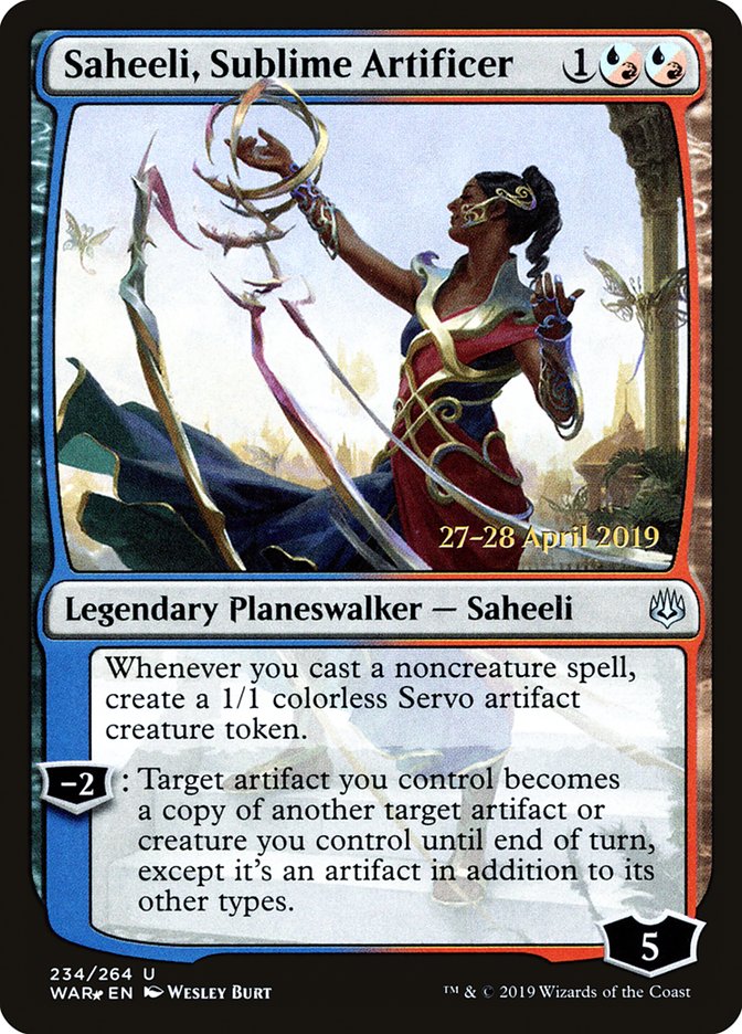 Saheeli, Sublime Artificer  [War of the Spark Prerelease Promos] | Gamer Loot