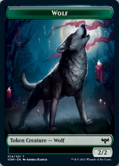 Zombie (008) // Wolf (014) Double-sided Token [Innistrad: Crimson Vow Tokens] | Gamer Loot