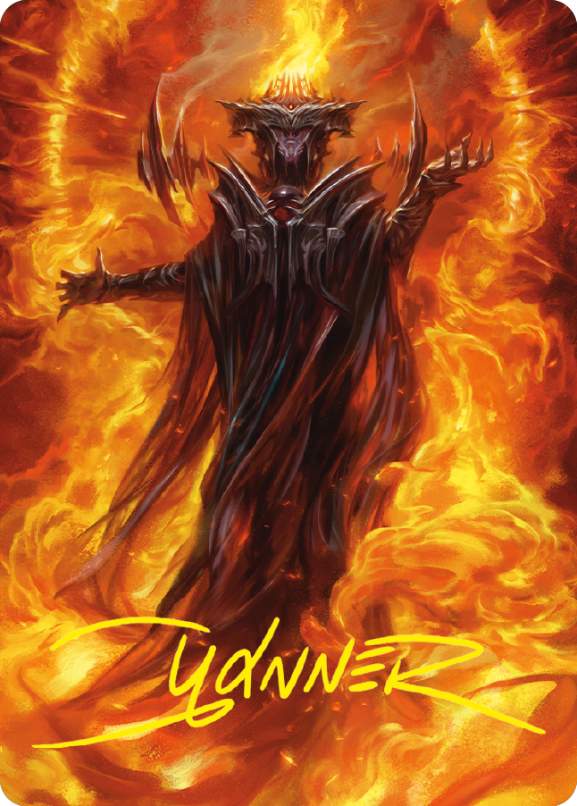 Sauron, the Dark Lord Art Card (Gold-Stamped Signature) [The Lord of the Rings: Tales of Middle-earth Art Series] | Gamer Loot