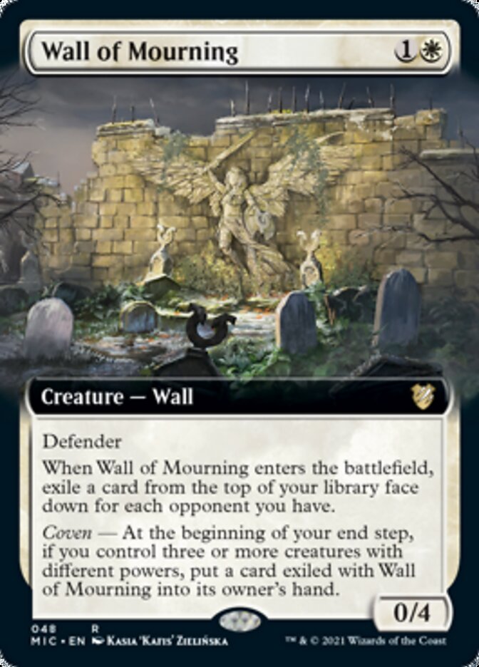 Wall of Mourning (Extended) [Innistrad: Midnight Hunt Commander] | Gamer Loot