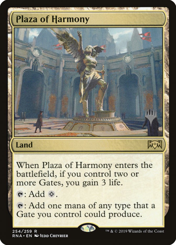 Plaza of Harmony (Promo Pack) [Ravnica Allegiance Promos] | Gamer Loot