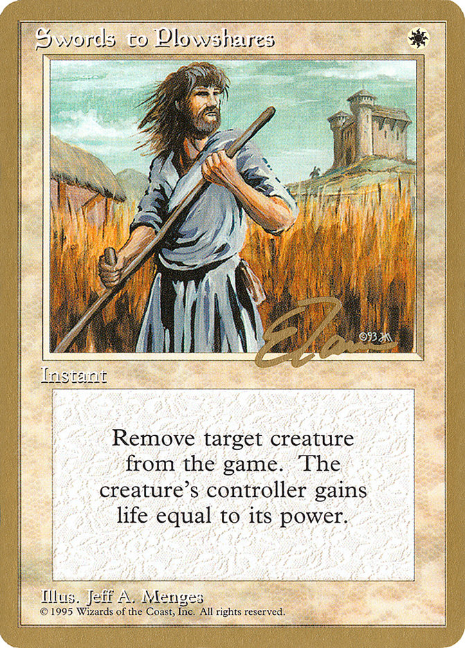 Swords to Plowshares (Eric Tam) [Pro Tour Collector Set] | Gamer Loot