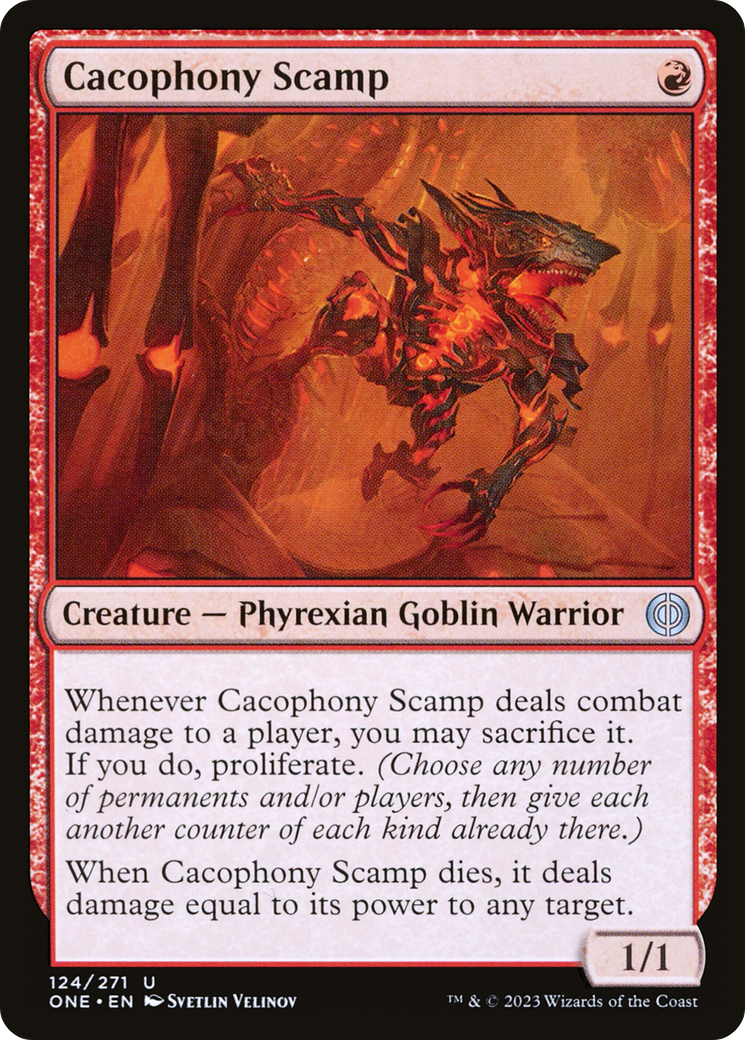 Cacophony Scamp [Phyrexia: All Will Be One] | Gamer Loot