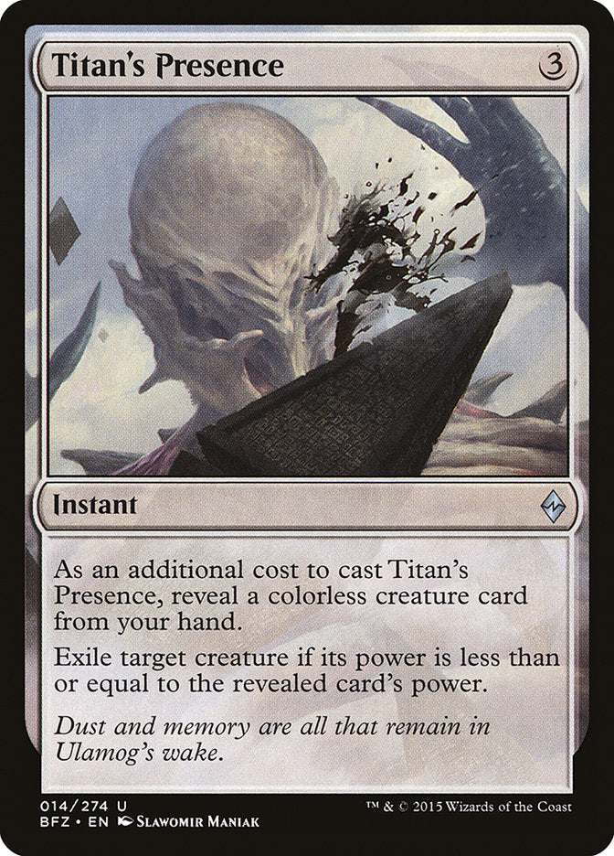 Titan's Presence [Battle for Zendikar] | Gamer Loot