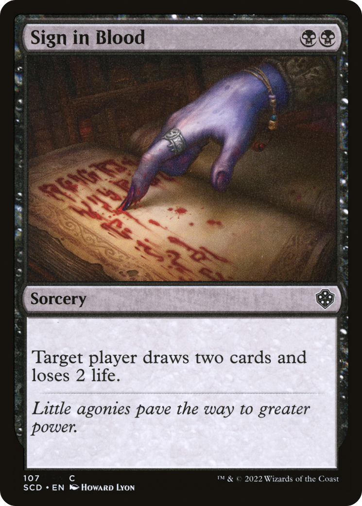 Sign in Blood [Starter Commander Decks] | Gamer Loot