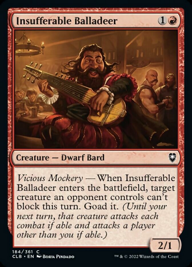 Insufferable Balladeer [Commander Legends: Battle for Baldur's Gate] | Gamer Loot