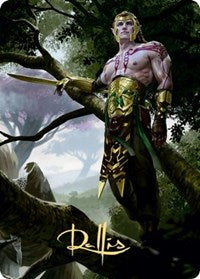 Tyvar Kell Art Card (Gold-Stamped Signature) [Kaldheim: Art Series] | Gamer Loot