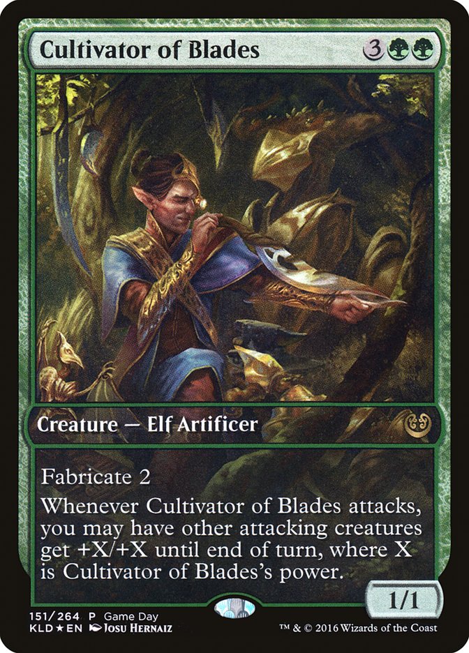 Cultivator of Blades (Game Day) [Kaladesh Promos] | Gamer Loot