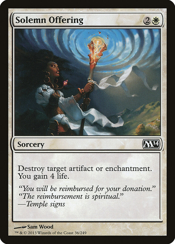 Solemn Offering [Magic 2014] | Gamer Loot