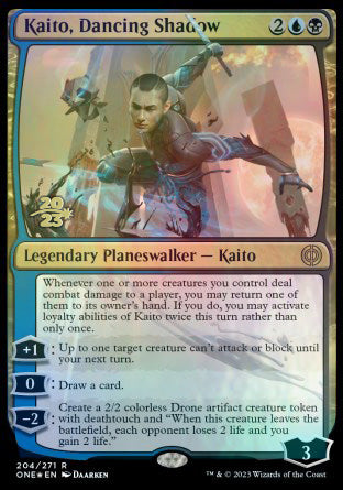 Kaito, Dancing Shadow [Phyrexia: All Will Be One Prerelease Promos] | Gamer Loot