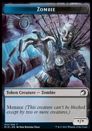 Zombie Token (015) [Innistrad: Midnight Hunt Tokens] | Gamer Loot