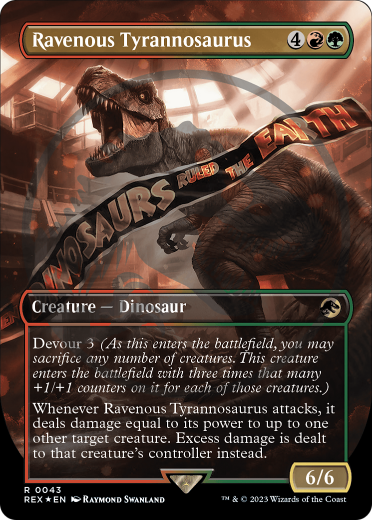 Ravenous Tyrannosaurus Emblem (Borderless) [Jurassic World Collection Tokens] | Gamer Loot