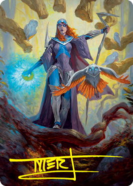 Kasmina, Enigma Sage Art Card (Gold-Stamped Signature) [Strixhaven: School of Mages Art Series] | Gamer Loot